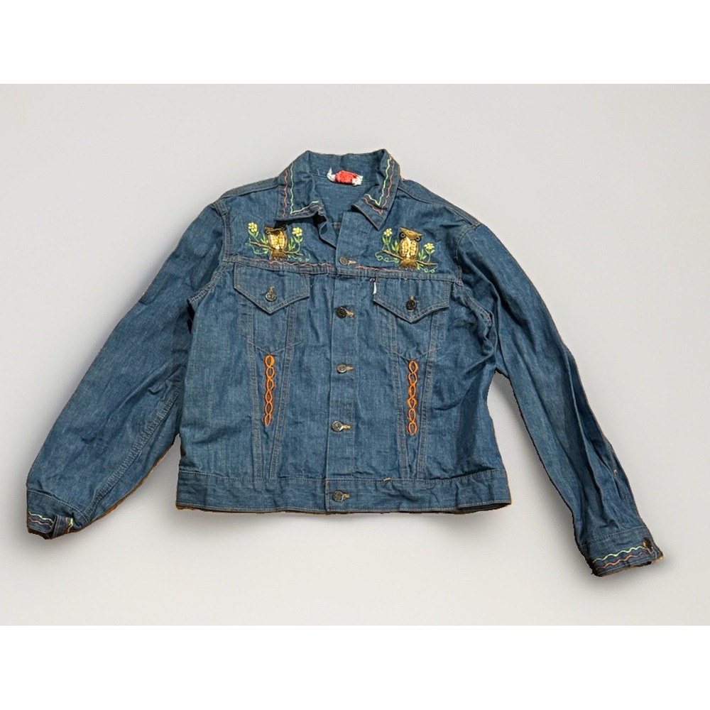 Drak Western Denim Jacket 42 Owl Made in Mexico Gaucho Chimayo Ortega RRL